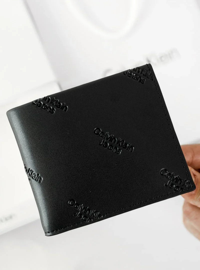 CK Black Leather Wallet For Men