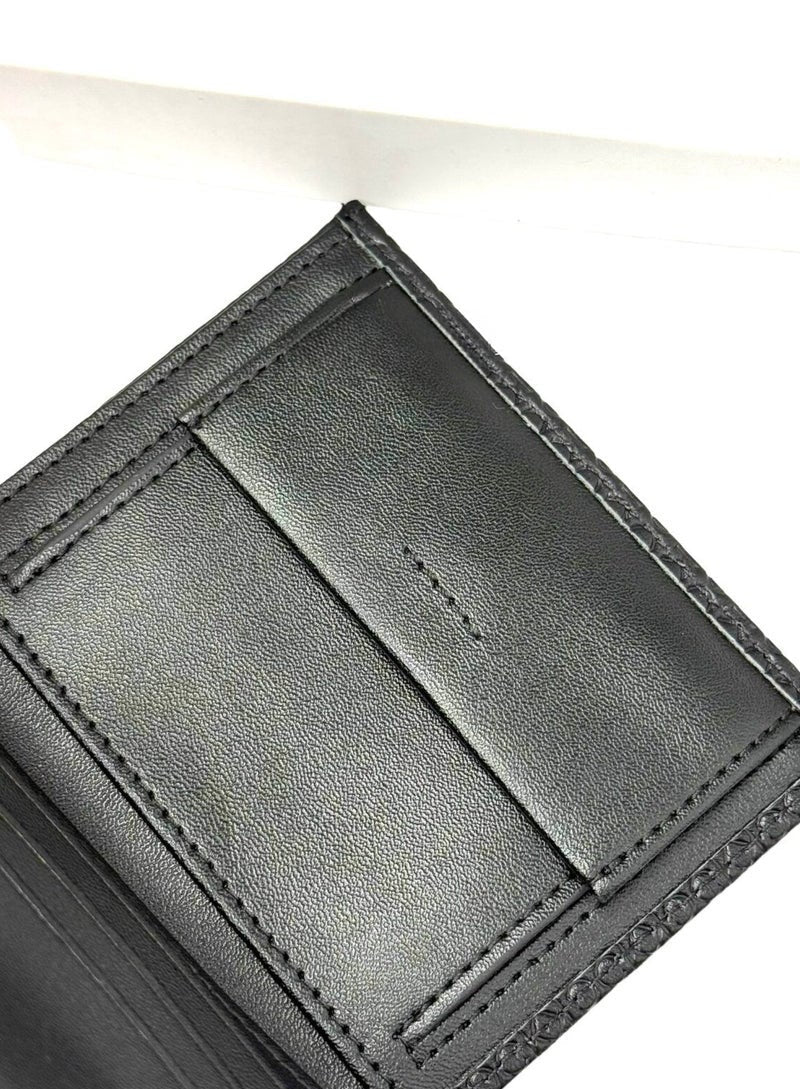 CK Black Leather Wallet-Keychain Set For Men