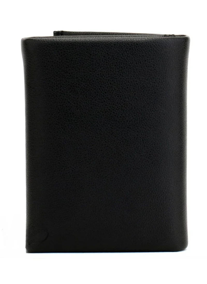 GU Black Trifold Wallet For Men