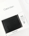 CK Black Leather Wallet-Keychain Set For Men