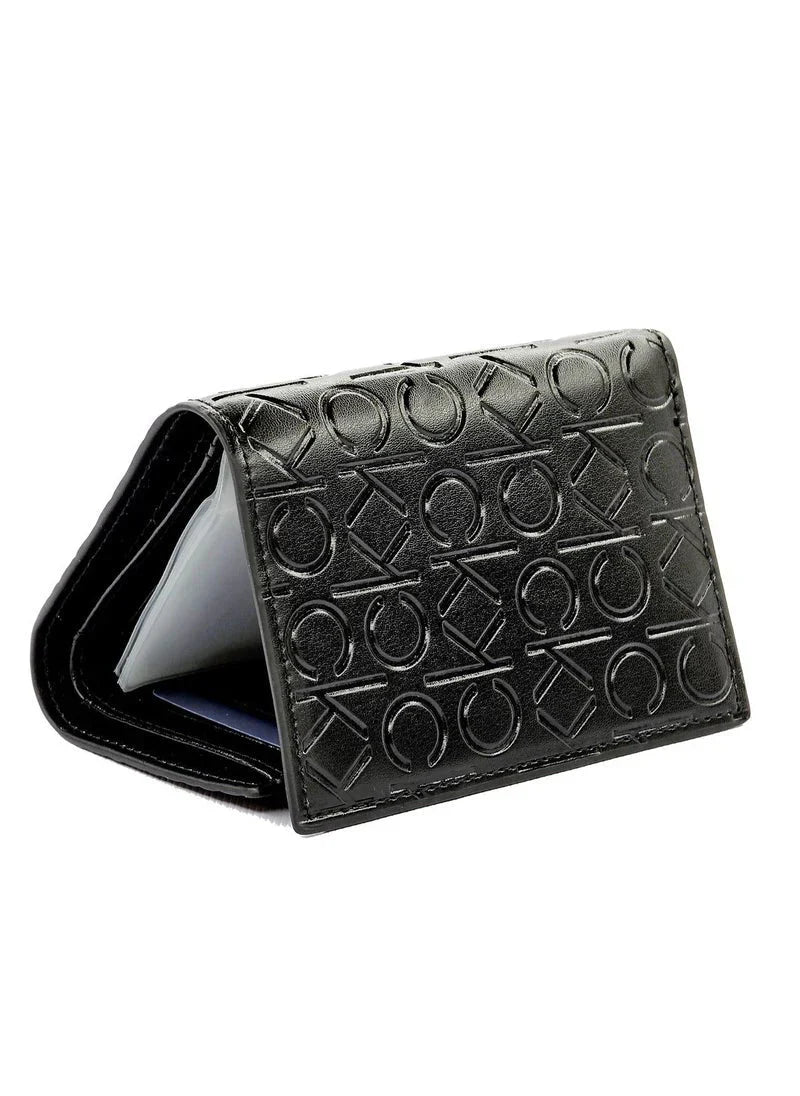 CK Monogram Trifold Black Wallet For Men