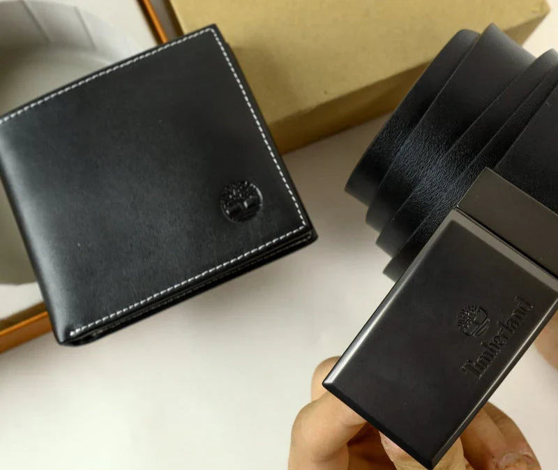 TL Leather Wallet-Belt Set For Men