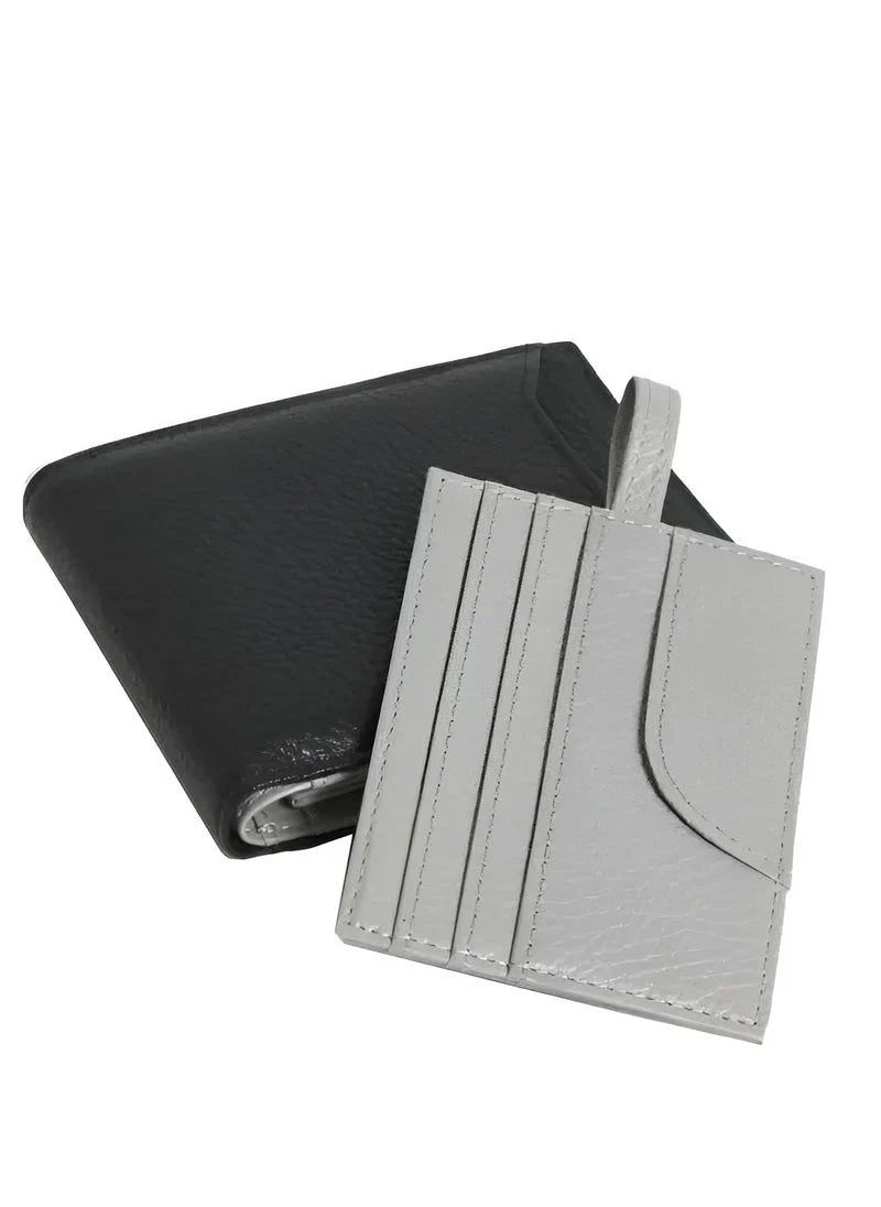 EA Black Leather Wallet For Men