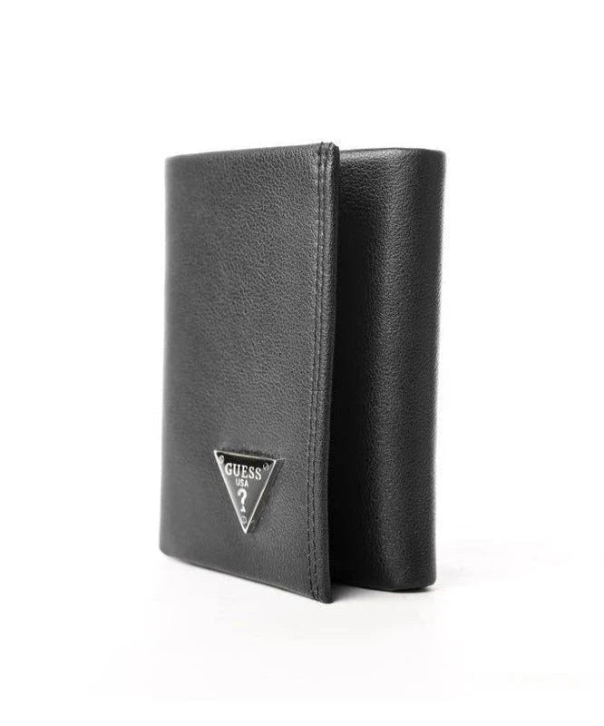 GU Black Trifold Wallet For Men