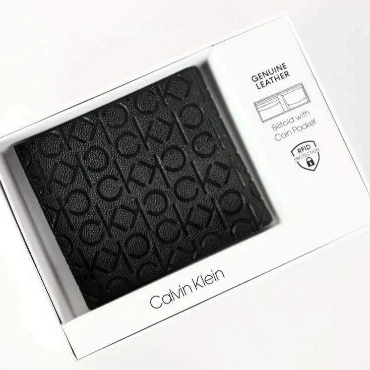 CK Black Leather Wallet For men