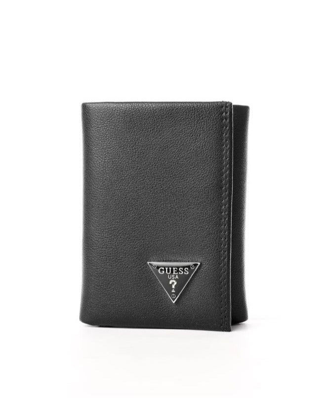 GU Black Trifold Wallet For Men