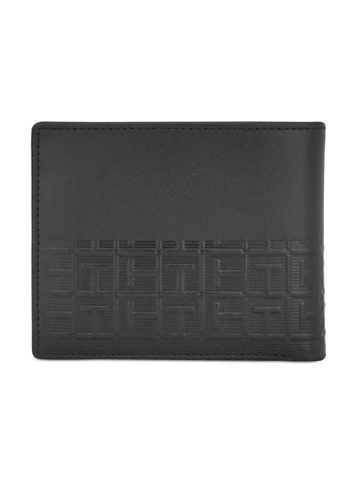 TH Black Leather Wallet For Men