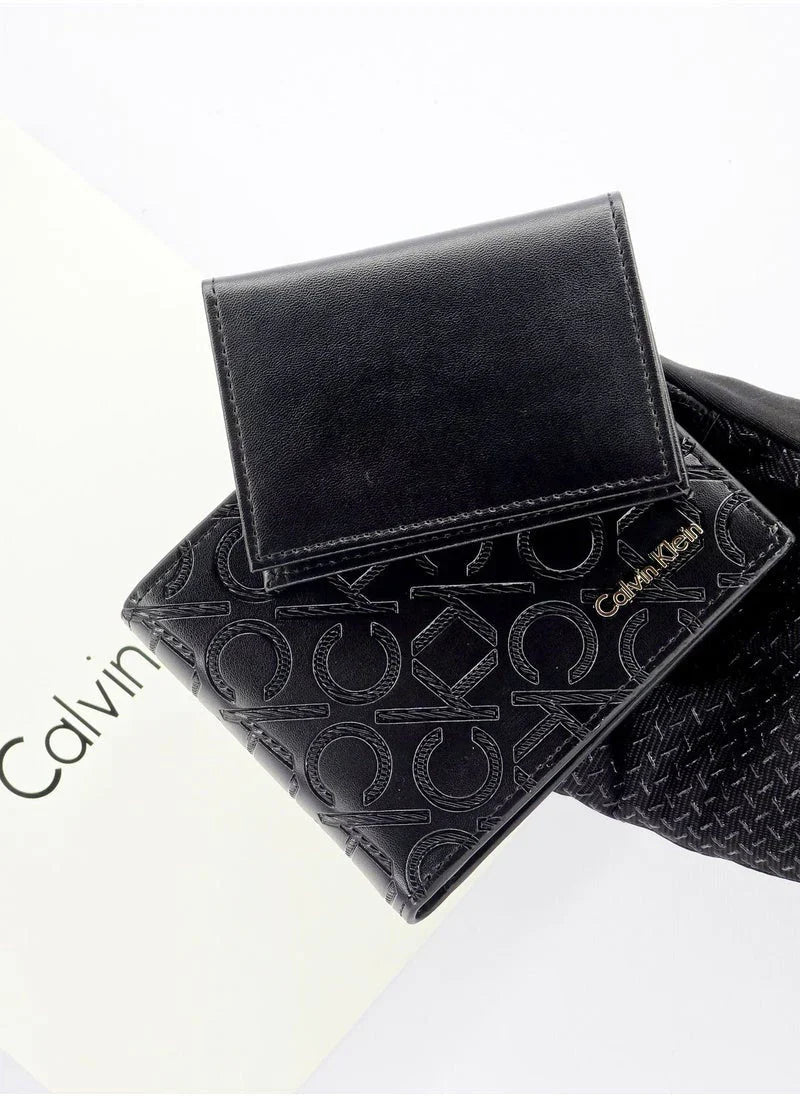 CK Black Leather Wallet For Men