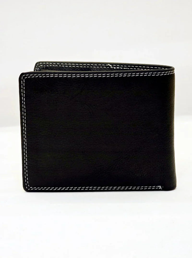 TL Black Leather Wallet For Men