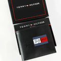 TH Black Leather Wallet For Men