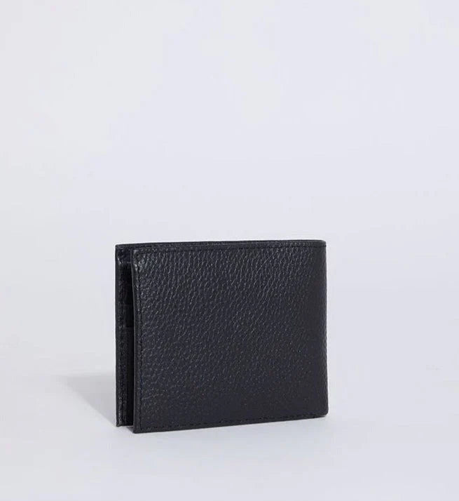 TH Black Leather Wallet For Men
