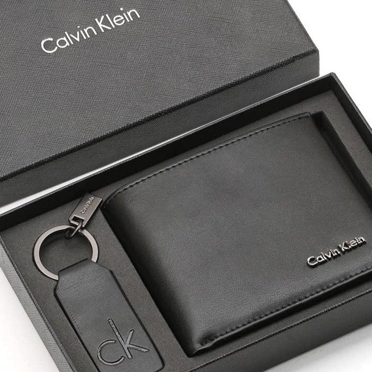 CK Wallet & Keychain Set For Men