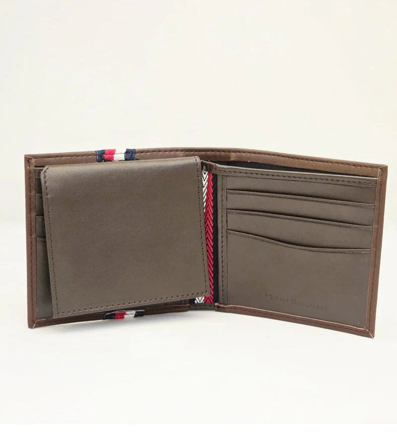 TH Brown Leather Wallet For Men