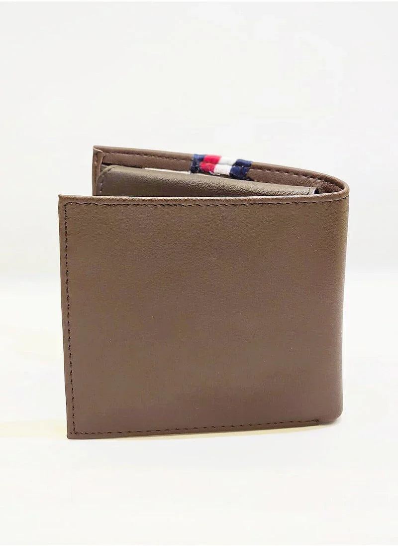 TH Brown Leather Wallet For Men