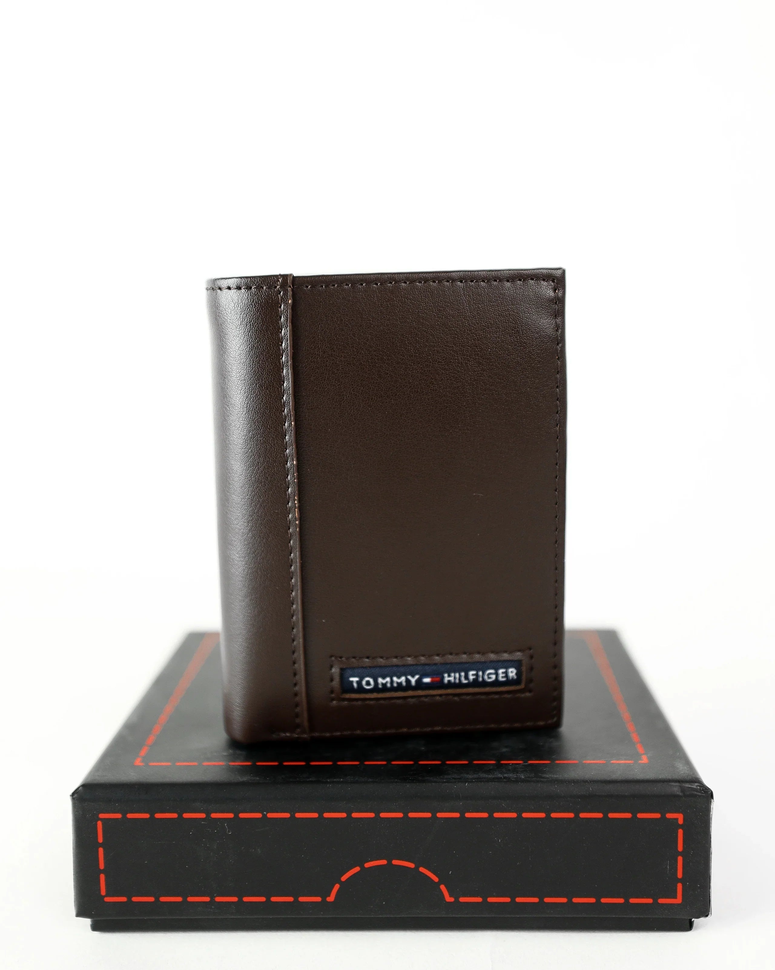 TH Brown Trifold Wallet For Men