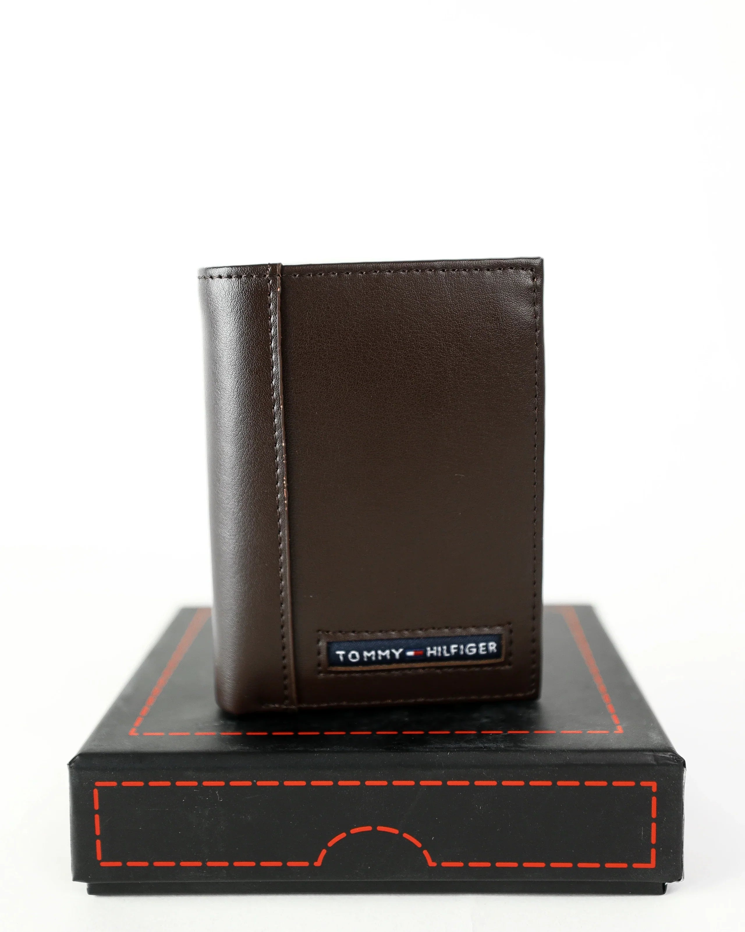 TH Brown Trifold Wallet For Men