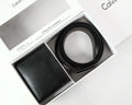 CK Leather Wallet-Belt Set For Men