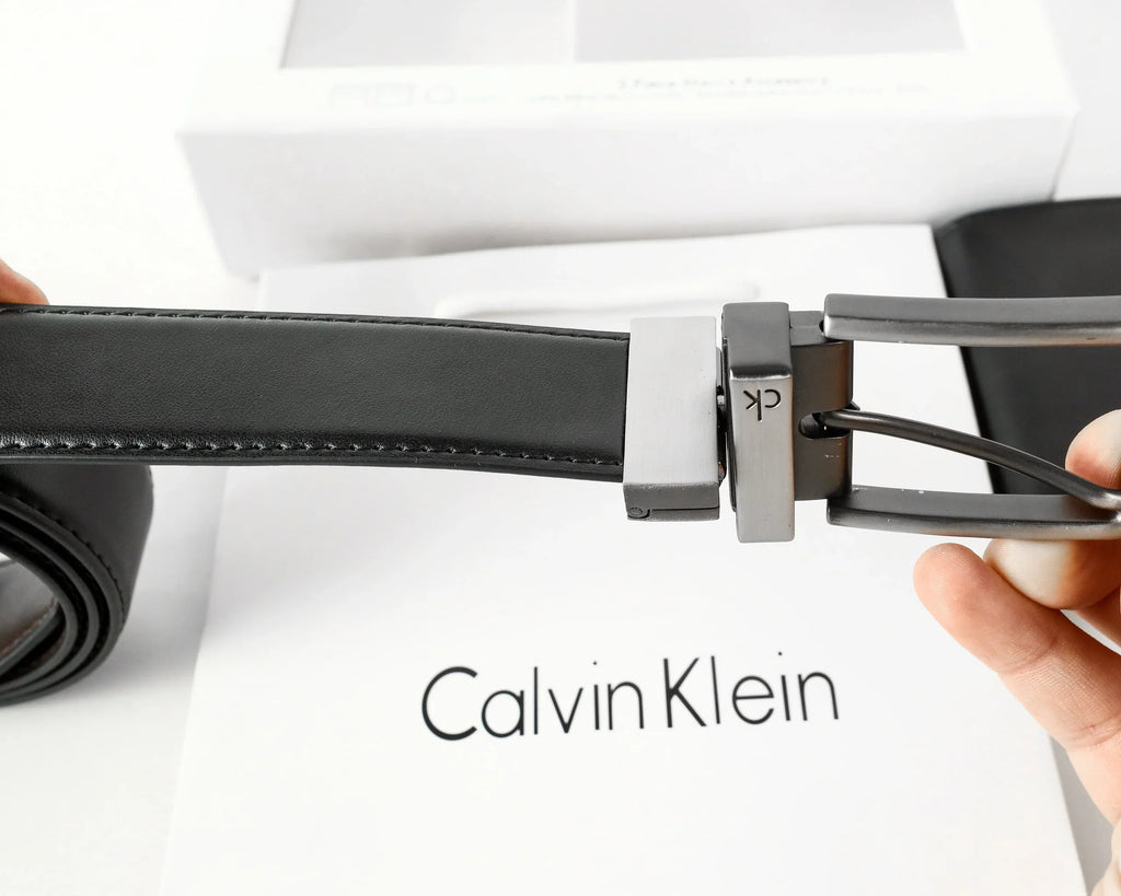 CK Leather Wallet-Belt Set For Men