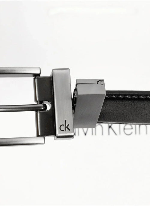 CK Black Leather Wallet-Belt Set For Men