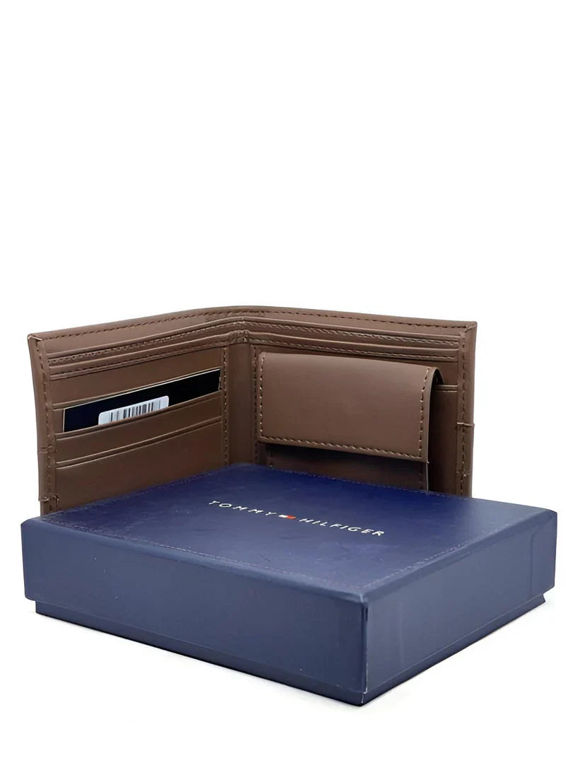TH Brown Leather Wallet For Men