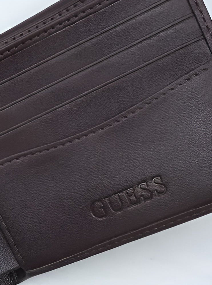 GU Brown Leather Wallet For Men