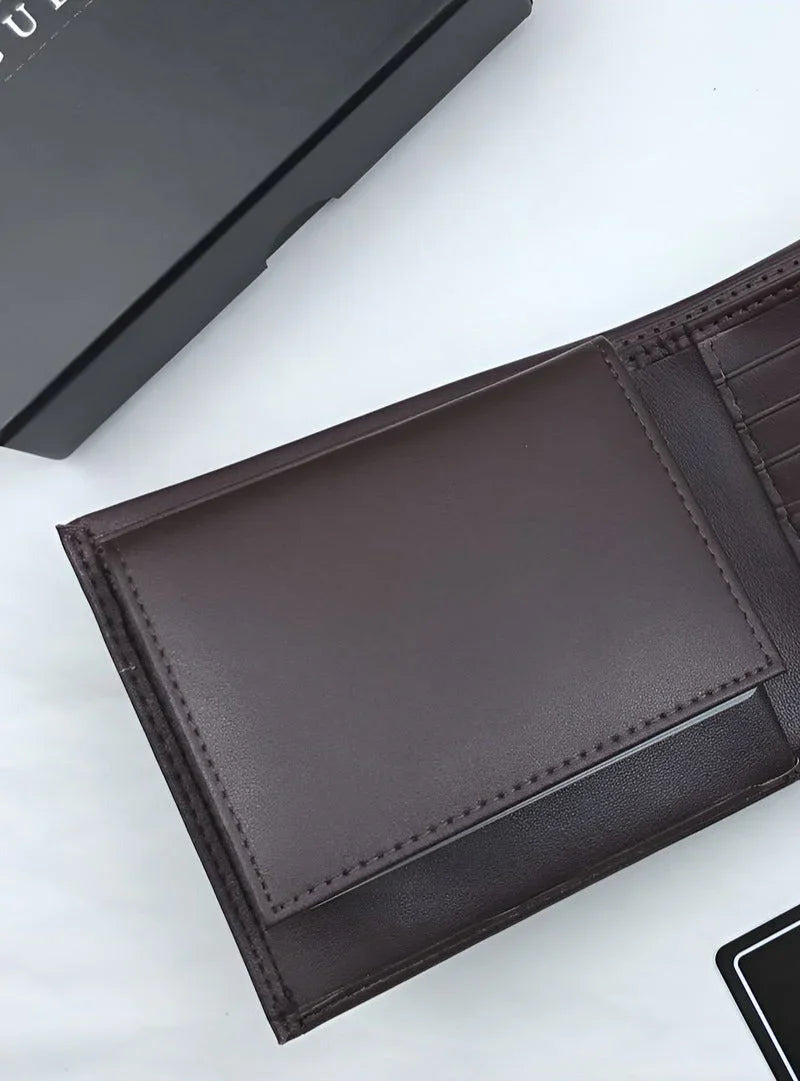 GU Brown Leather Wallet For Men