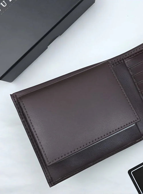 GU Brown Leather Wallet For Men