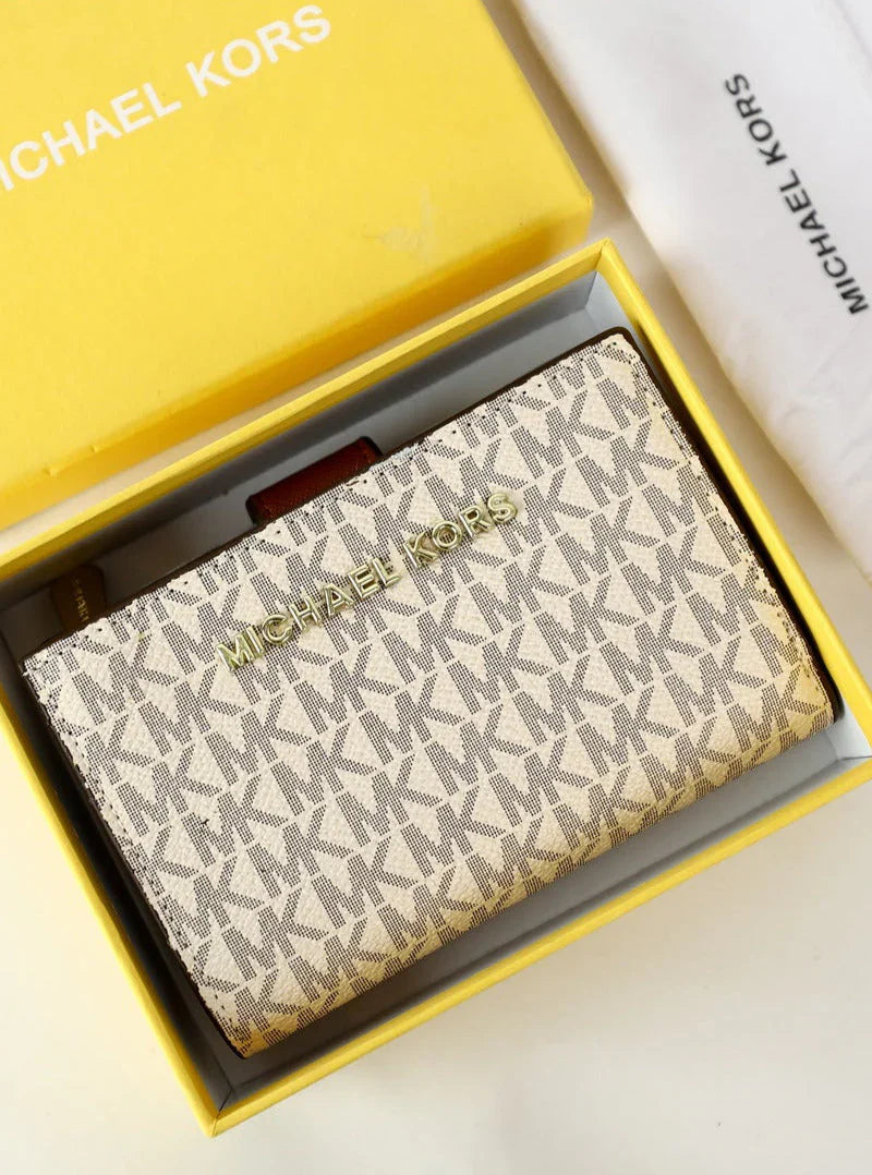 MK Beige Wallet For Women
