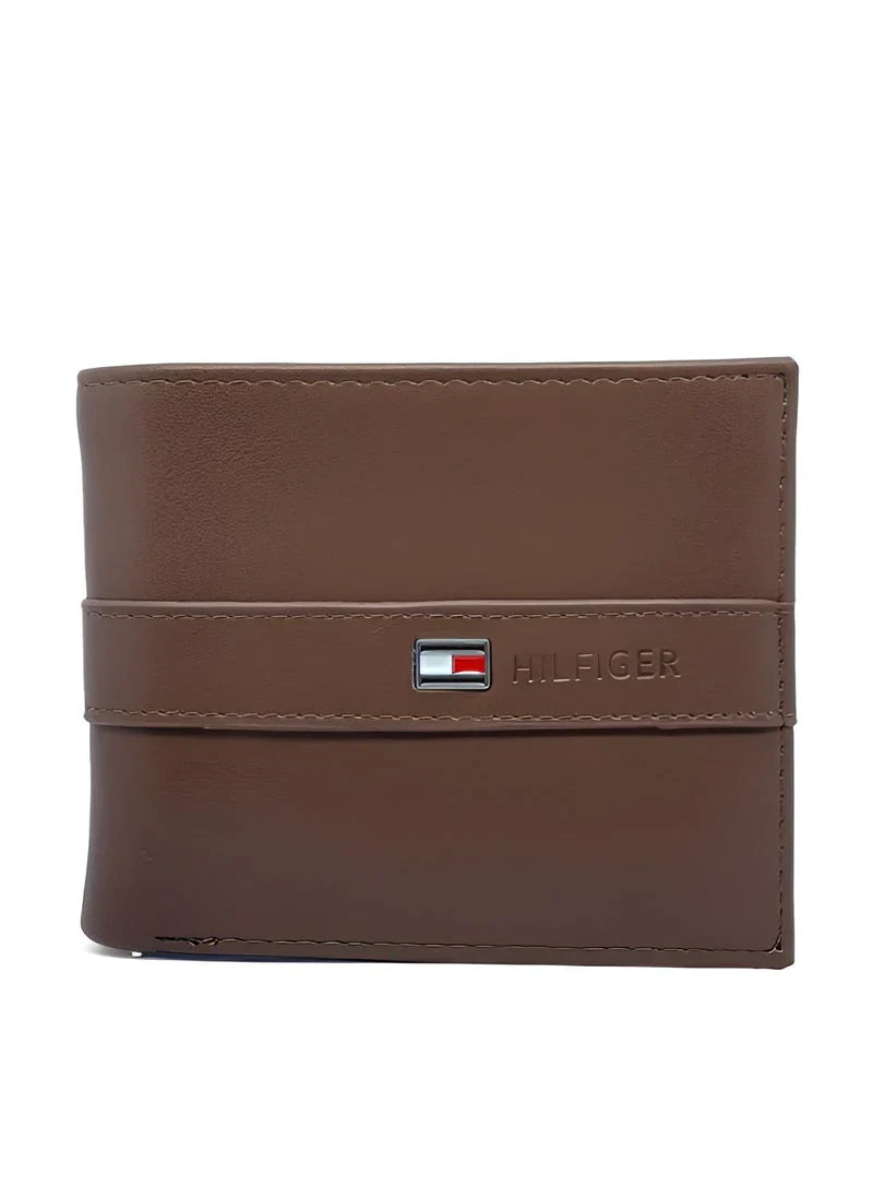 TH Brown Leather Wallet For Men