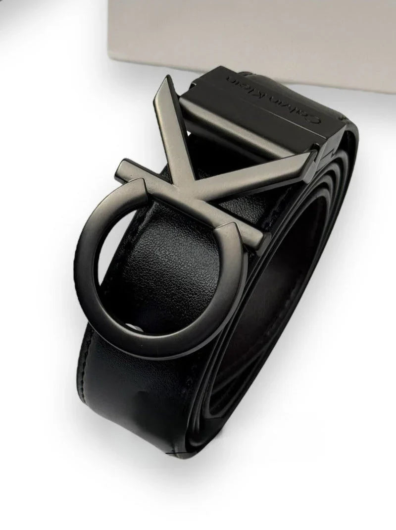 CK Black Leather Wallet-Belt Set For Men
