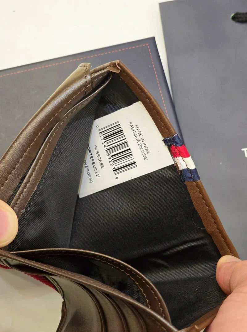TH Brown Leather Wallet For Men