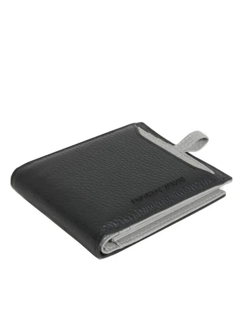 EA Black Leather Wallet For Men