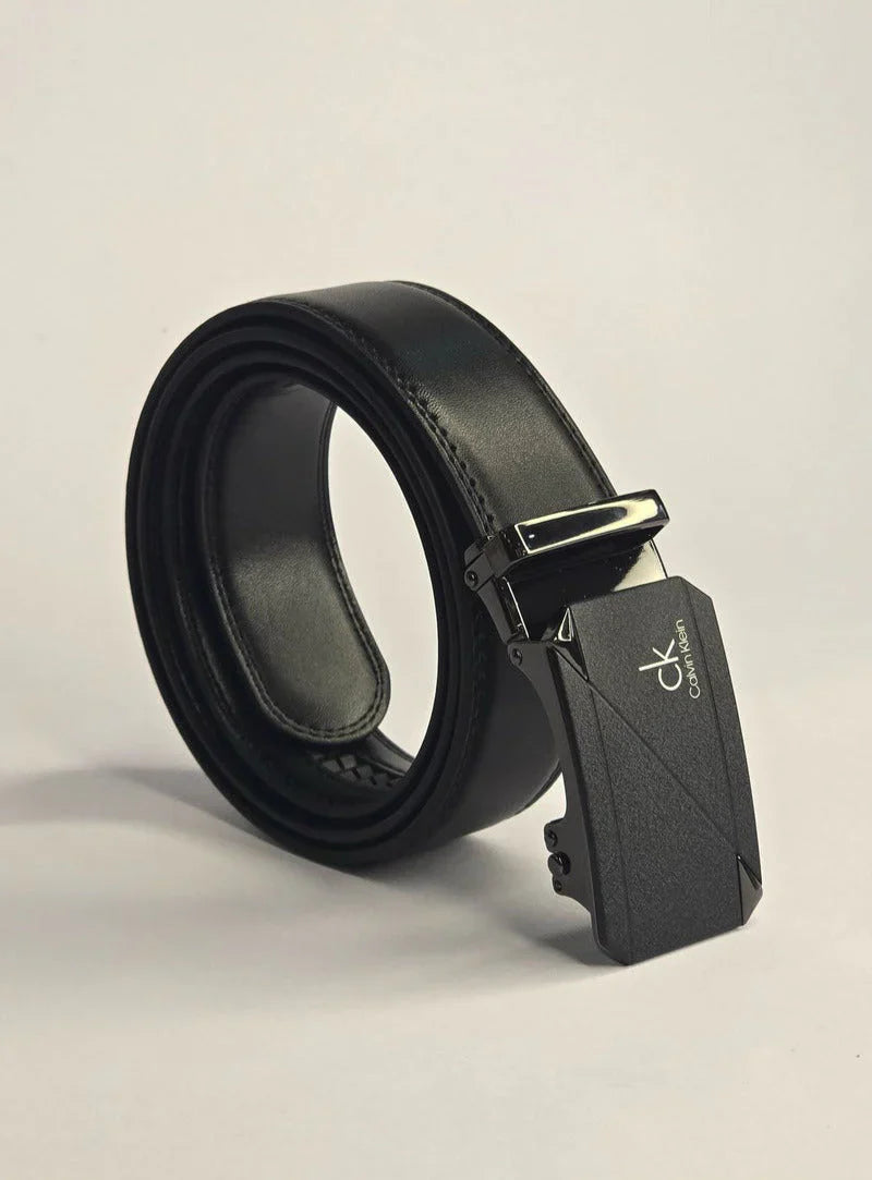 CK Black Leather Wallet-Belt Set For Men