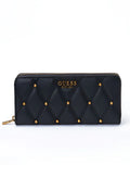 GU Quilted Black Wallet For Women