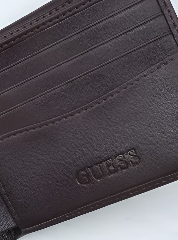 GU Brown Leather Wallet For Men