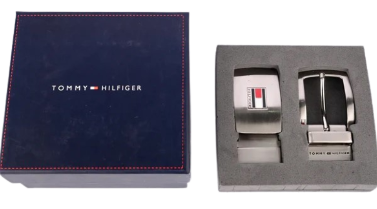 Tommy Hilfiger Double Buckle Belt Set