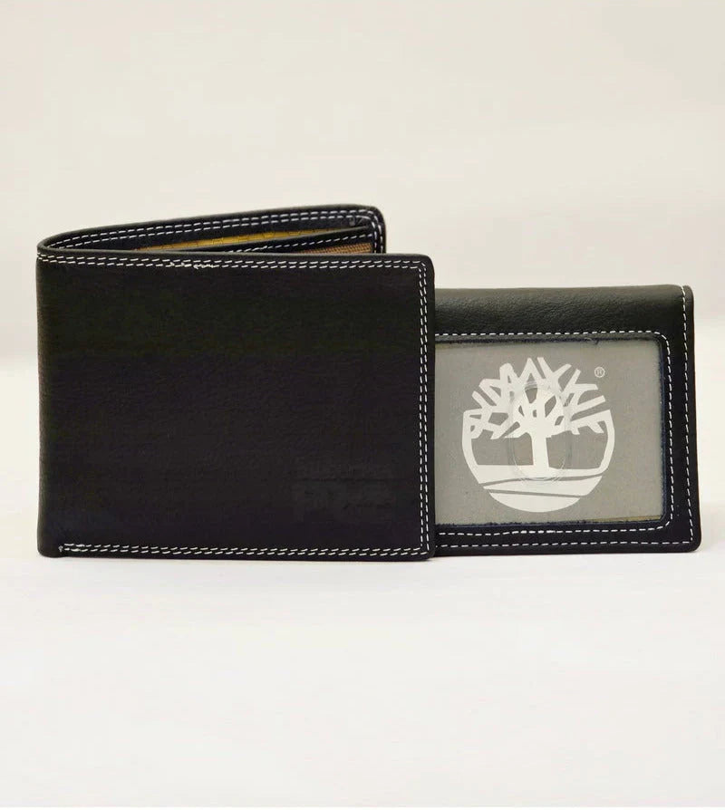 TL Black Leather Wallet For Men