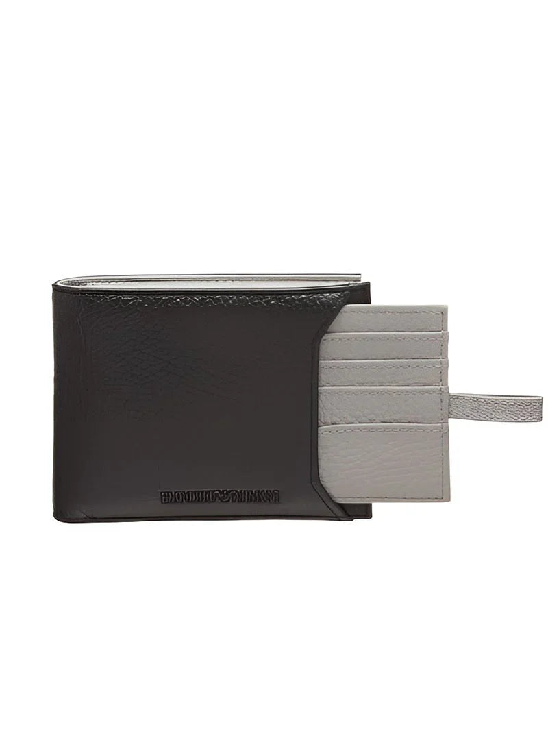 EA Black Leather Wallet For Men