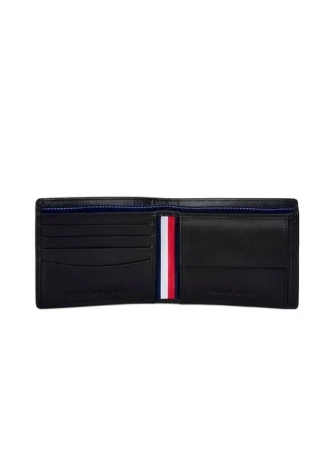 TH Black Leather Wallet For Men
