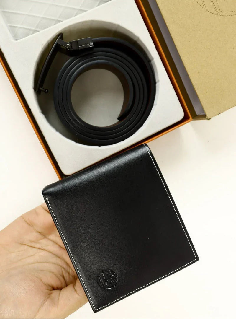 TL Leather Wallet-Belt Set For Men