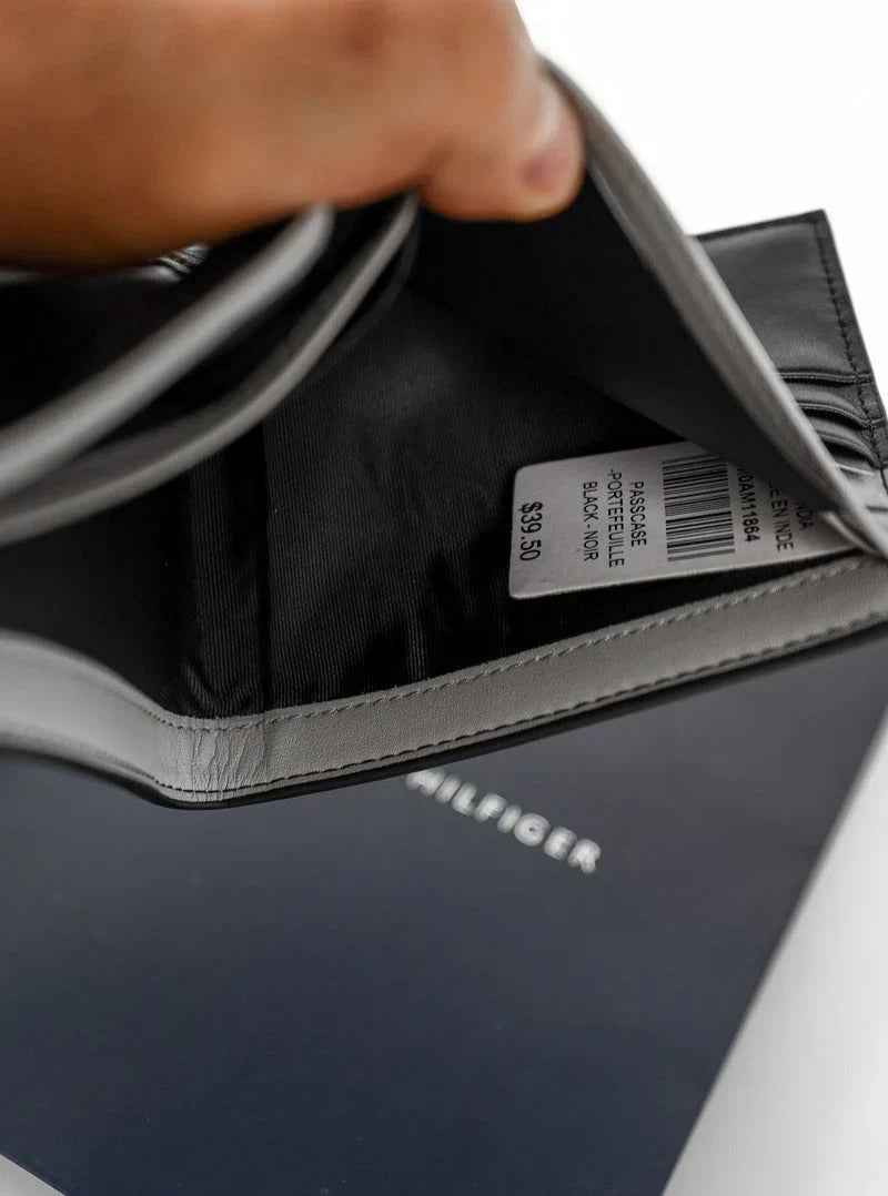 TH Black Wallet For Men