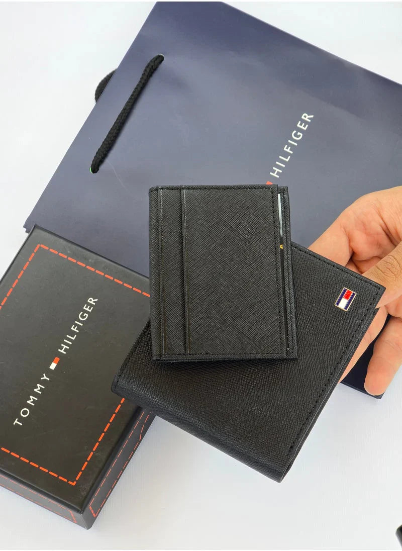 TH Black Wallet For Men