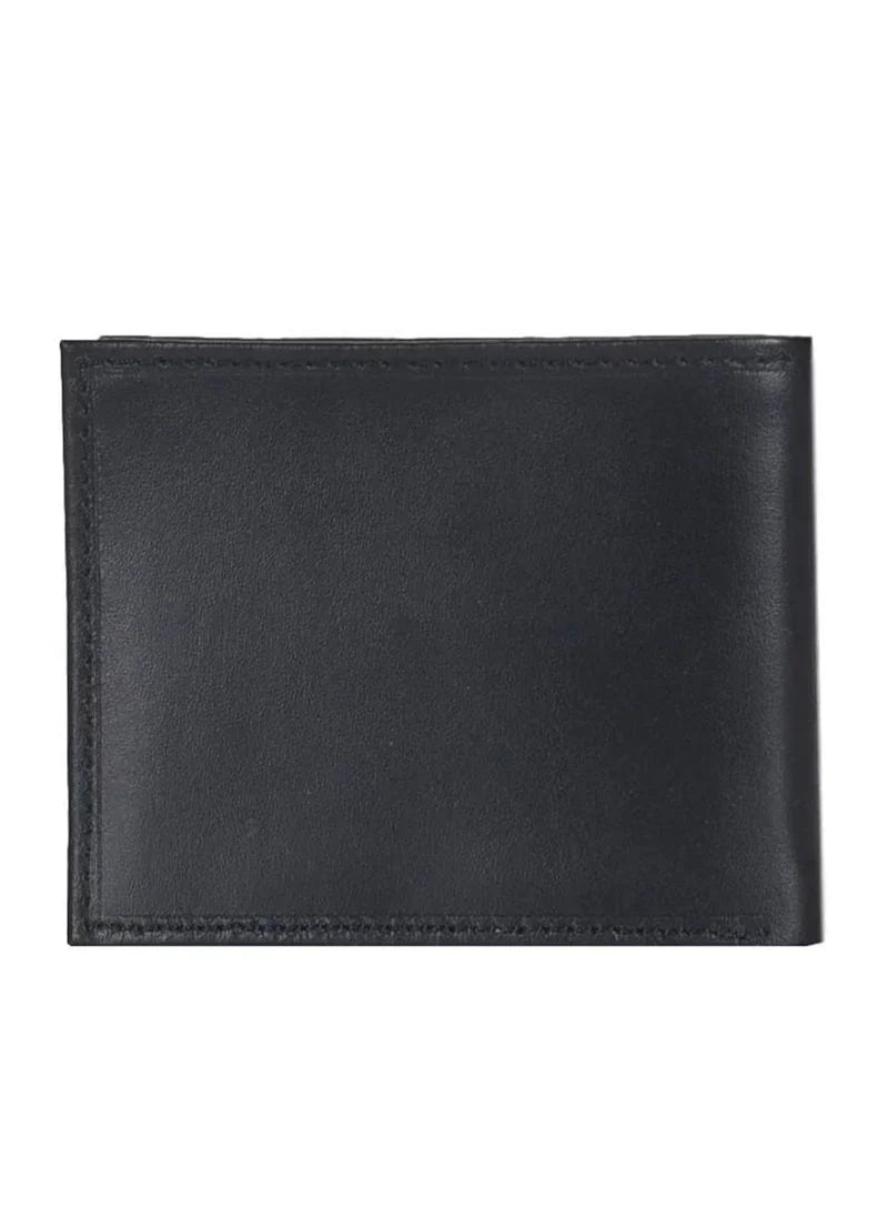 TH Black Leather Wallet For Men