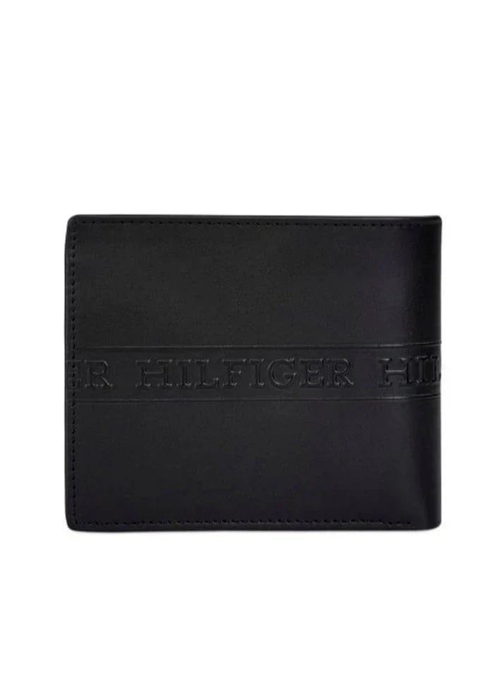 TH Black Leather Wallet For Men