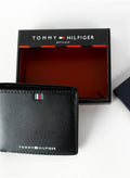 TH Black Leather Wallet For Men
