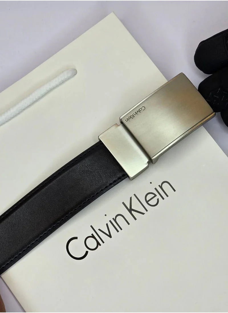 CK Black Leather Wallet-Belt Set For Men