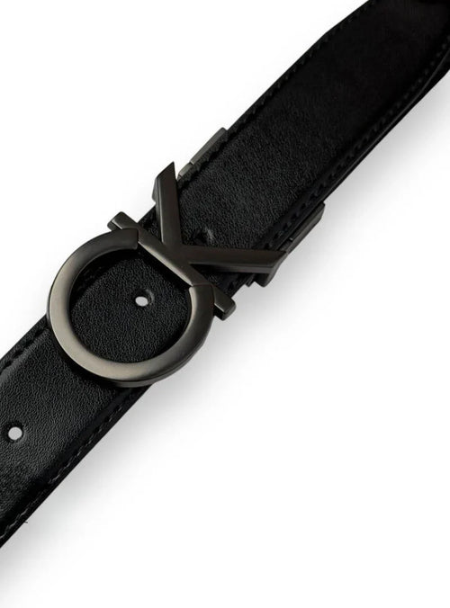 CK Black Leather Wallet-Belt Set For Men