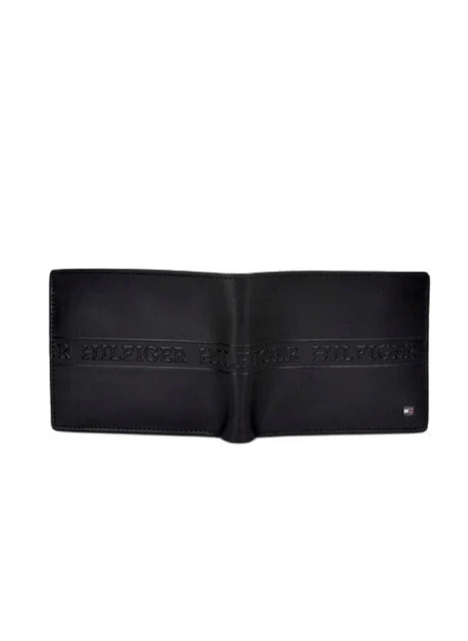 TH Black Leather Wallet For Men