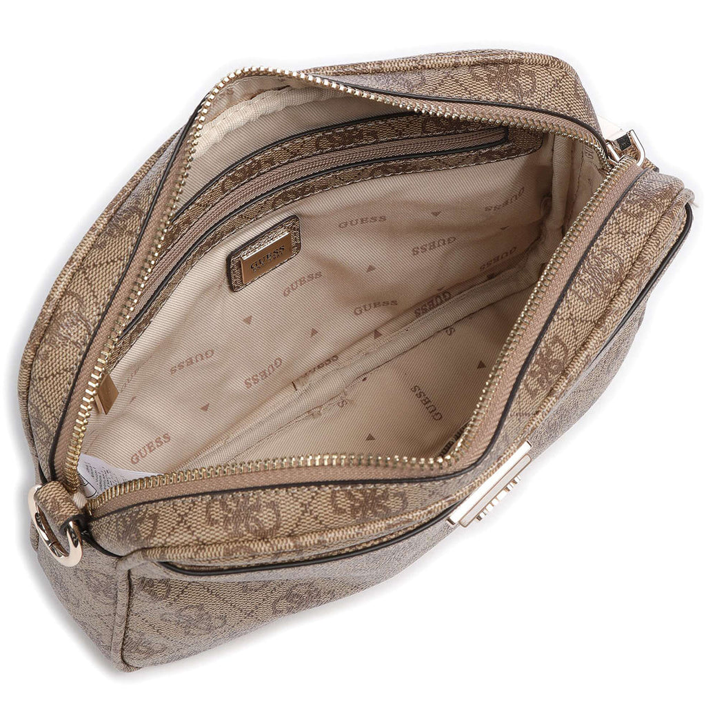 Guess Brown Latte Women Cross Body Bag Hwsg87 78140 Ltl