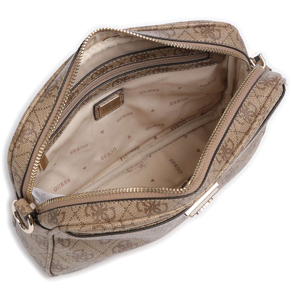 Guess Brown Latte Women Cross Body Bag Hwsg87 78140 Ltl